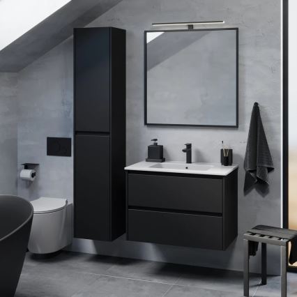 Corp de baie cu lavoar MOLDE 80x55x46 cm, negru