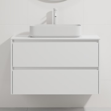 Corp de baie cu lavoar TRONDHEIM/LJORDAL 90x57x46 cm, alb