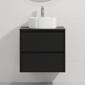 Corp de baie cu lavoar TRONDHEIM/VIKEDAL 60x57x46 cm negru/alb
