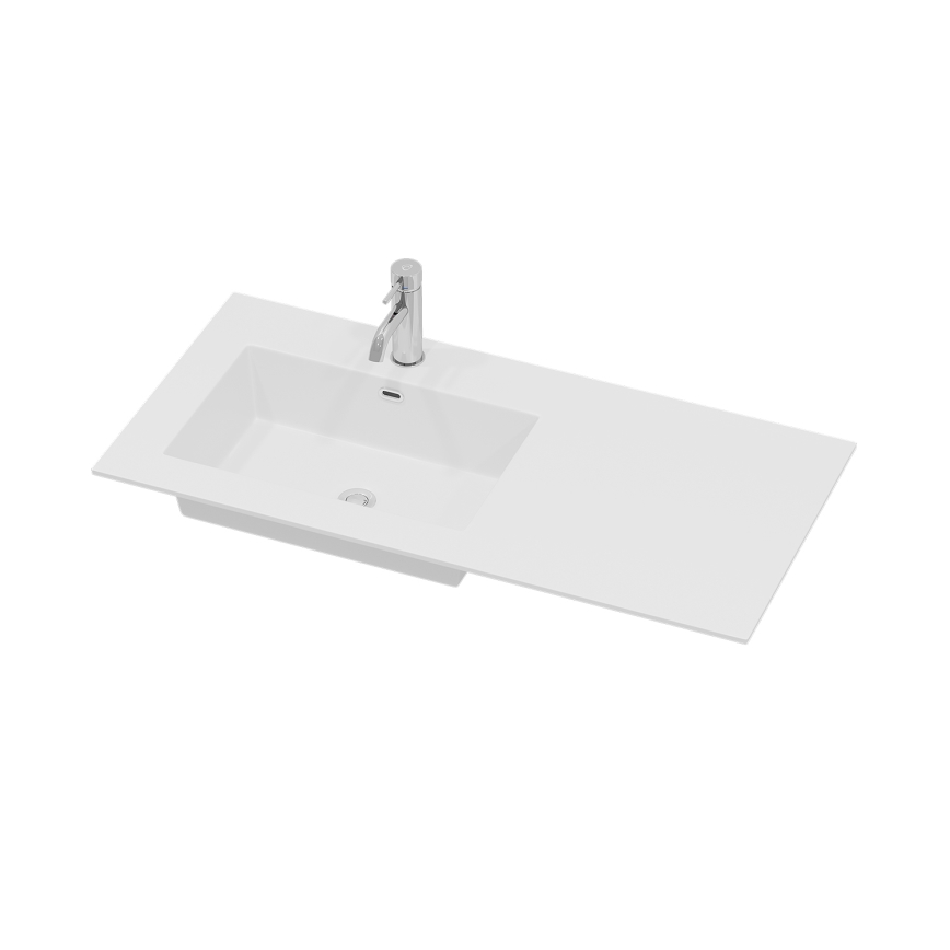 Corp de baie HELSINKI 95 cm cu lavoar, versiune stânga, alb