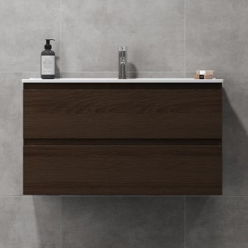 Corp de baie KENWOOD cu lavoar, 91 x 50 x 47 cm, nuc