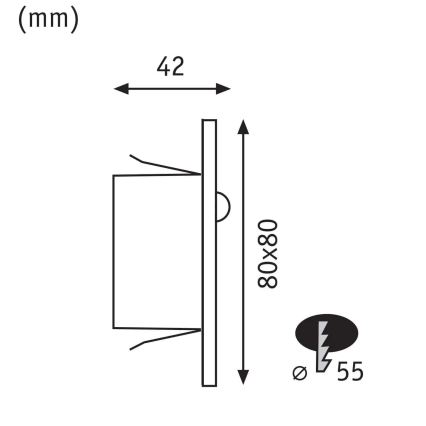 Corp de iluminat cu senzor pentru scări Paulmann 93133 LED/1,2W EDGE 230V alb