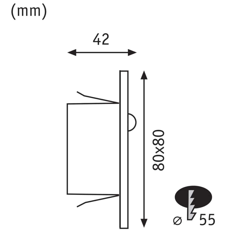 Corp de iluminat cu senzor pentru scări Paulmann 93133 LED/1,2W EDGE 230V alb