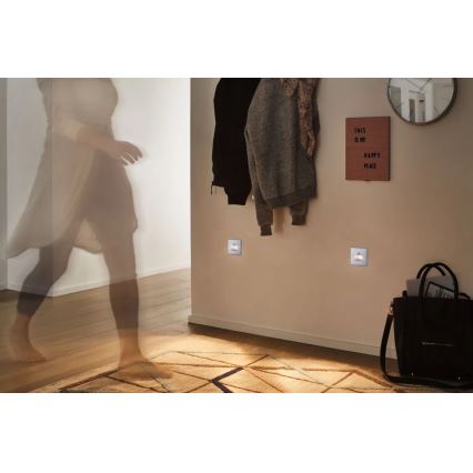 Corp de iluminat cu senzor pentru scări Paulmann 93134 LED/1,2W EDGE 230V crom