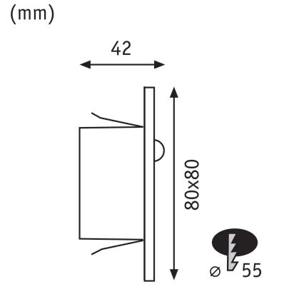 Corp de iluminat cu senzor pentru scări Paulmann 93134 LED/1,2W EDGE 230V crom