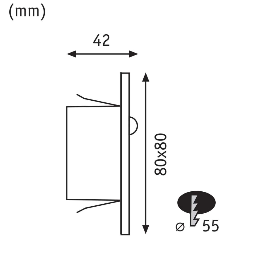 Corp de iluminat cu senzor pentru scări Paulmann 93134 LED/1,2W EDGE 230V crom