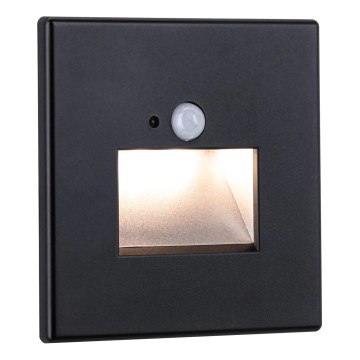 Corp de iluminat cu senzor pentru scări Paulmann 93135 LED/1,2W EDGE 230V negru