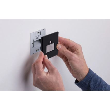 Corp de iluminat cu senzor pentru scări Paulmann 93135 LED/1,2W EDGE 230V negru