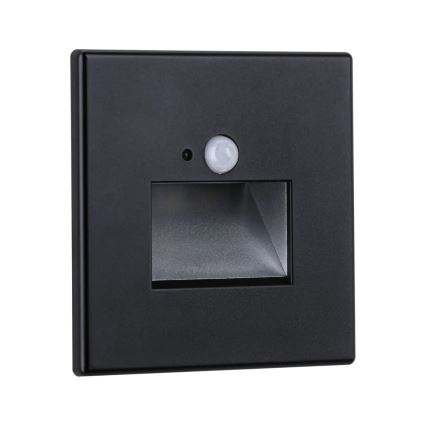 Corp de iluminat cu senzor pentru scări Paulmann 93135 LED/1,2W EDGE 230V negru