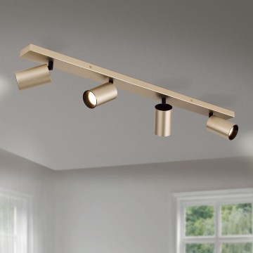 Corp de iluminat cu spoturi SEAN 4xGU10/13W/230V auriu