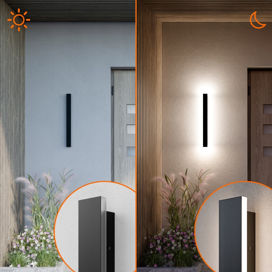 Corp de iluminat de perete pentru exterior LED/18W/230V 60 cm IP65 negru