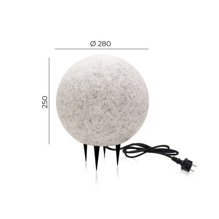 Corp de iluminat decorativ de exterior GARDEN BALL 1xE27/40W/230V IP65 d. 28 cm
