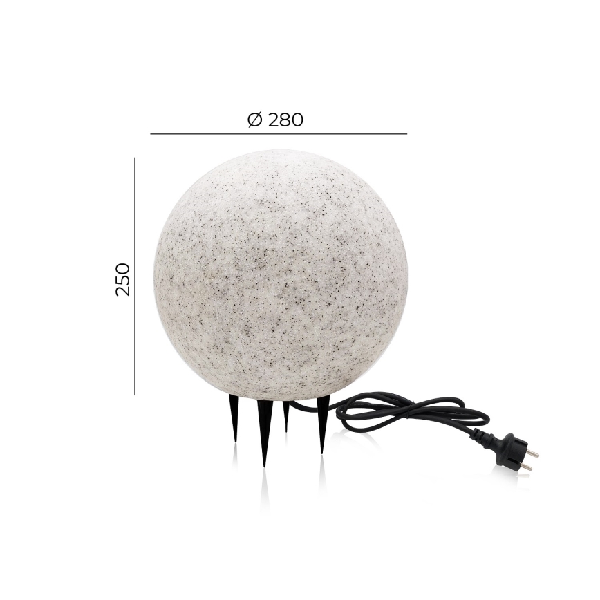 Corp de iluminat decorativ de exterior GARDEN BALL 1xE27/40W/230V IP65 d. 28 cm