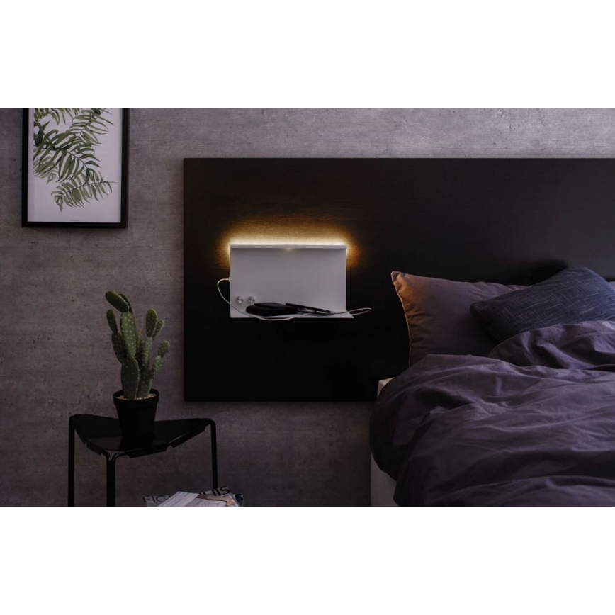 Corp de iluminat dimabil cu raft și USB LED/4,5W + LED/1,6W 230V Paulmann 78919