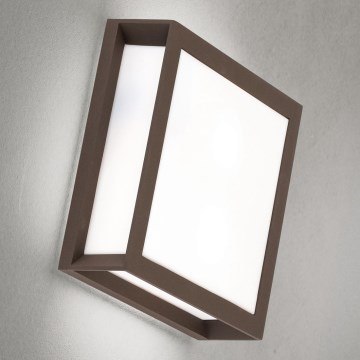 Corp de iluminat exterior HENRY, 2x E27/15W/230V, 26x26 cm, IP44, maro