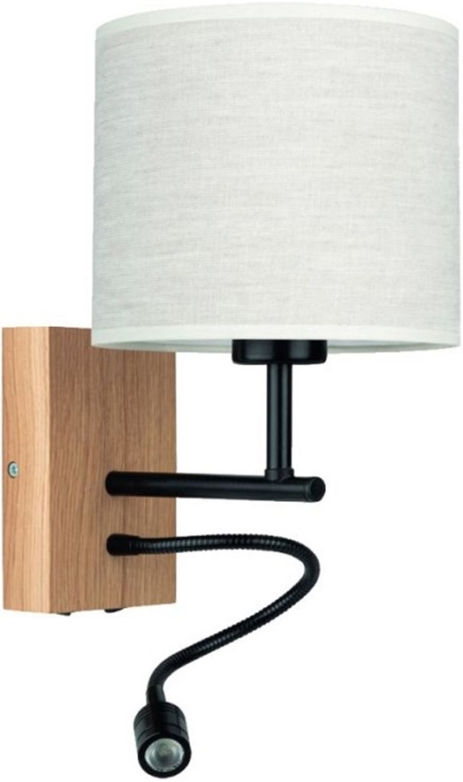 Corp de iluminat flexibil BOHO 1xE27/25W + LED/1W/230V stejar