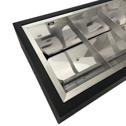 Corp de iluminat fluorescent T8 2xG13/18W/230V negru 120 cm