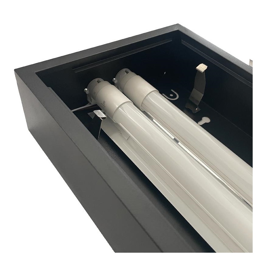 Corp de iluminat fluorescent T8 2xG13/18W/230V negru 120 cm