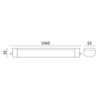 Corp de iluminat fluorescent industrial LED/48W/230V IP65 4000K 156 cm