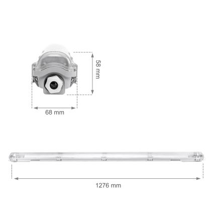 Corp de iluminat fluorescent industrial LIMEA T8 1xG13/20W/230V IP65 120cm