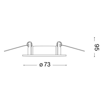 Corp de iluminat încastat Ideal Lux JAZZ 1xGU10/50W/230V negru