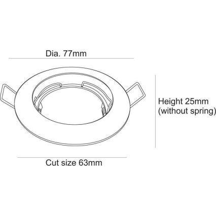 Corp de iluminat încastrat Deko-Light 120017 RUND 1xGU5,3-MR16/35W/12V alb