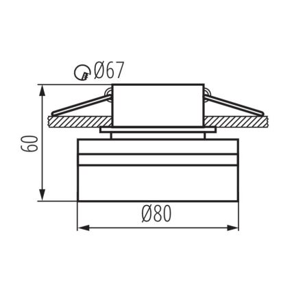 Corp de iluminat încastrat GOVIK GU10/10W alb