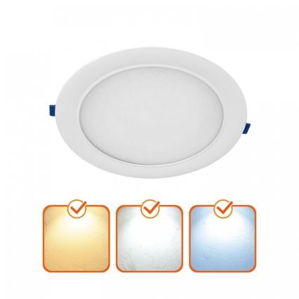 Corp de iluminat încastrat LED SIGARO LED/18W/230V 3000/4000/6500K Ø 22 cm alb