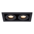 Corp de iluminat încastrat Lucide 09926/02/30 CHIMNEY 2xGU10/50W/230V negru