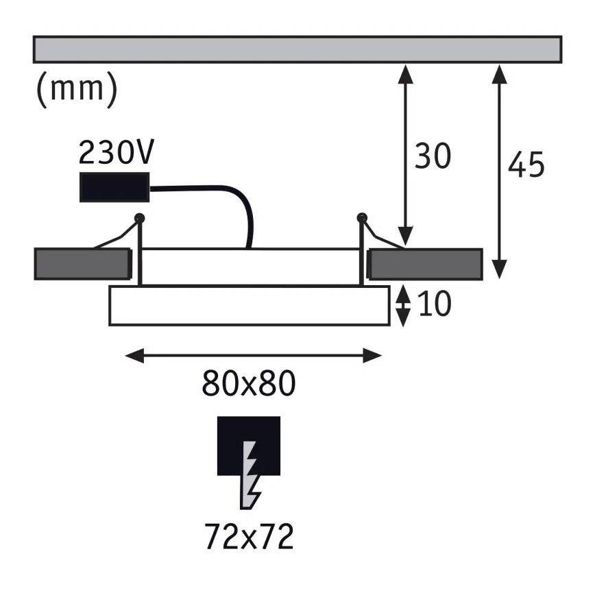 Corp de iluminat încastrat pentru baie Paulmann 92954 LED/5W IP23 AREO 230V