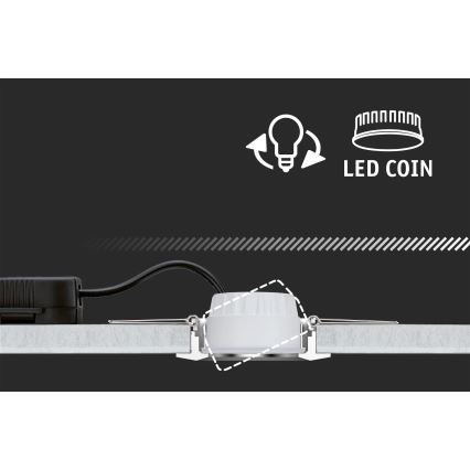 Corp de iluminat încastrat pentru baie Paulmann 94292 LED/4W IP23 COIN 230V