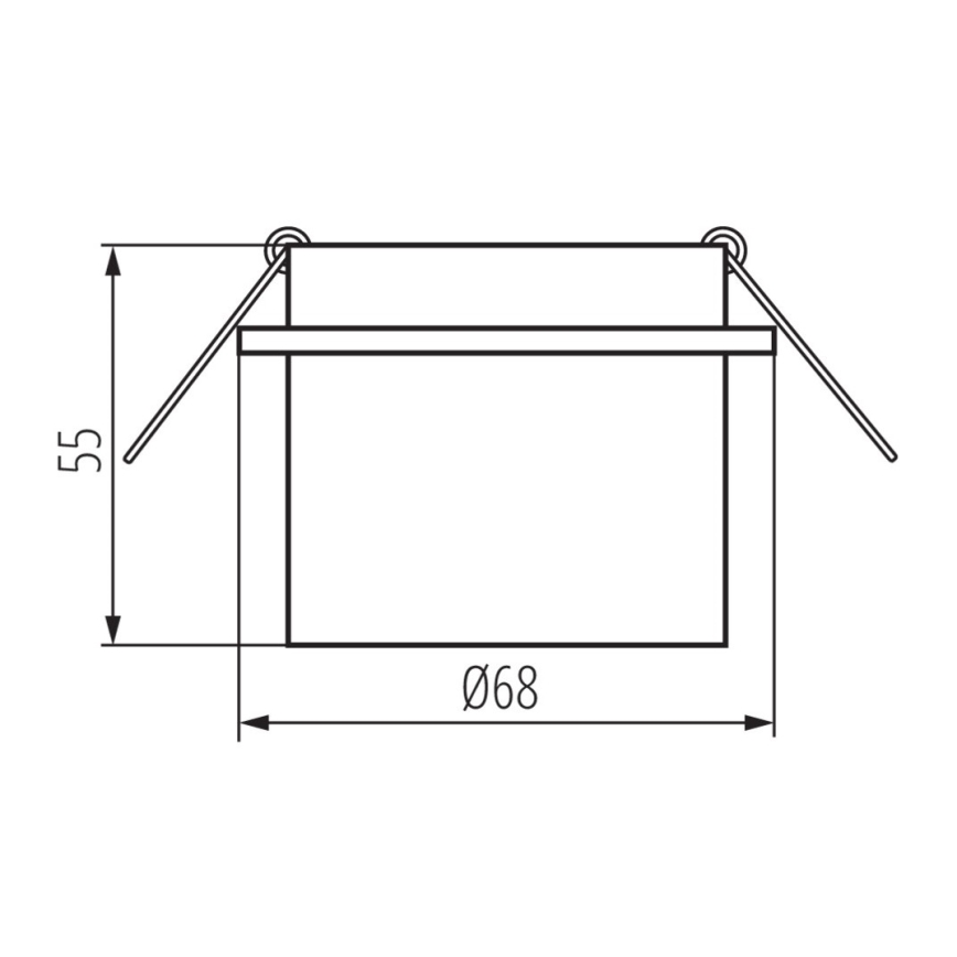 Corp de iluminat încastrat SPAG GU10/35W negru/auriu