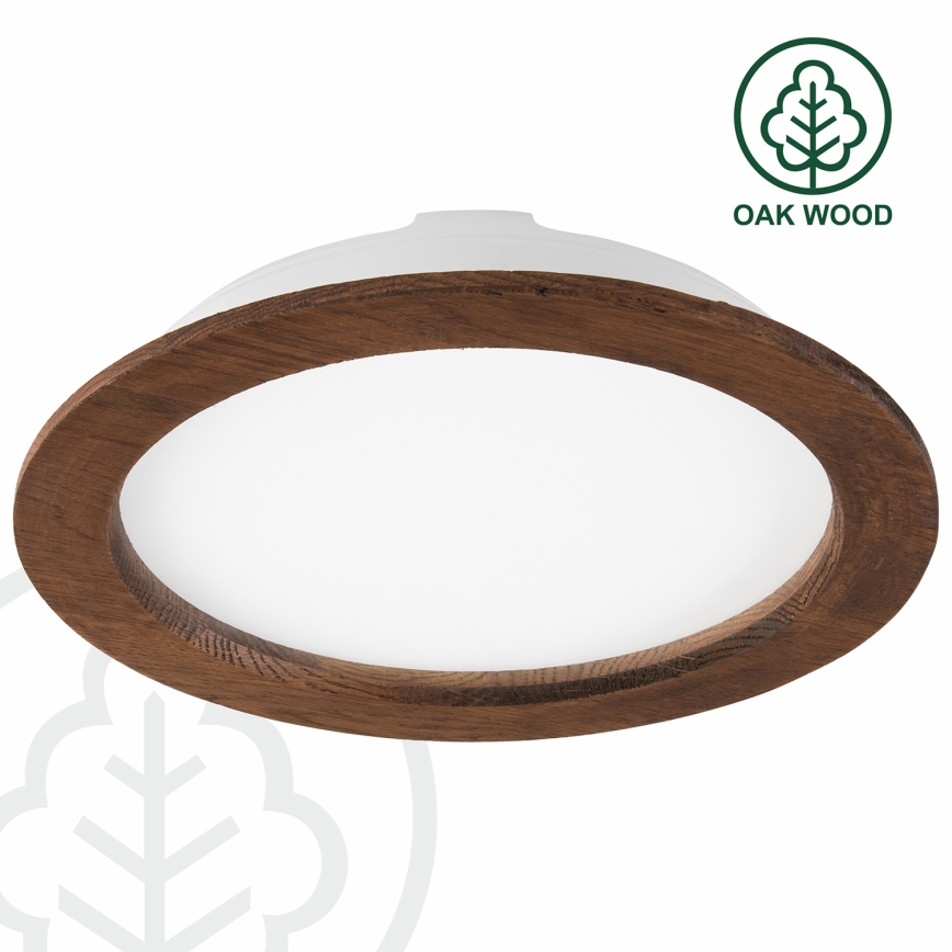 Corp de iluminat încastrat WOODY SPOT LED/23,5W/230V 4000K cireș ø 23,5 cm