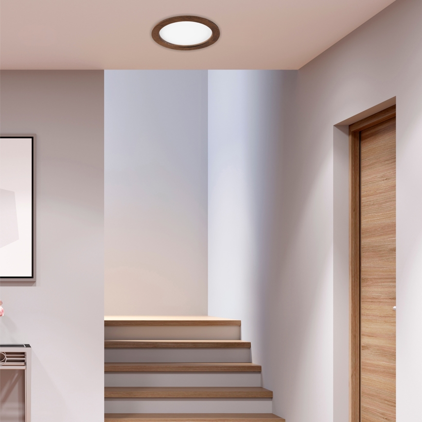 Corp de iluminat încastrat WOODY SPOT LED/23,5W/230V 4000K cireș ø 23,5 cm