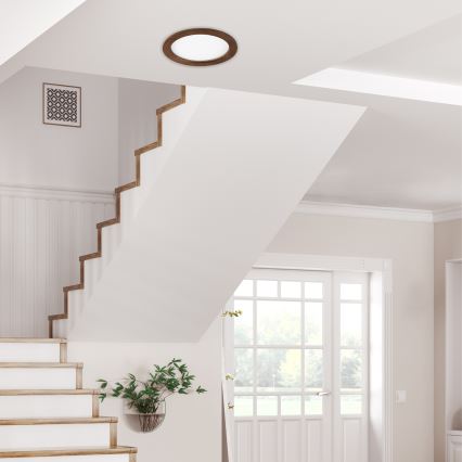 Corp de iluminat încastrat WOODY SPOT LED/23,5W/230V 4000K cireș ø 23,5 cm