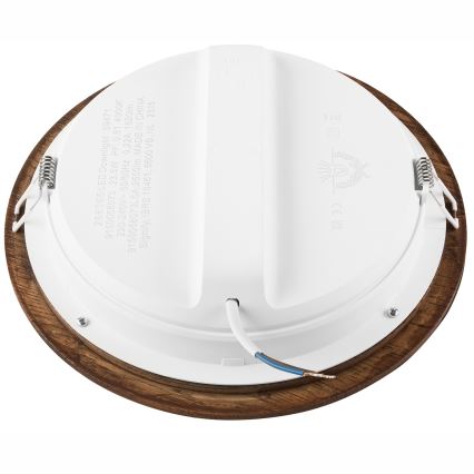 Corp de iluminat încastrat WOODY SPOT LED/23,5W/230V 4000K cireș ø 23,5 cm