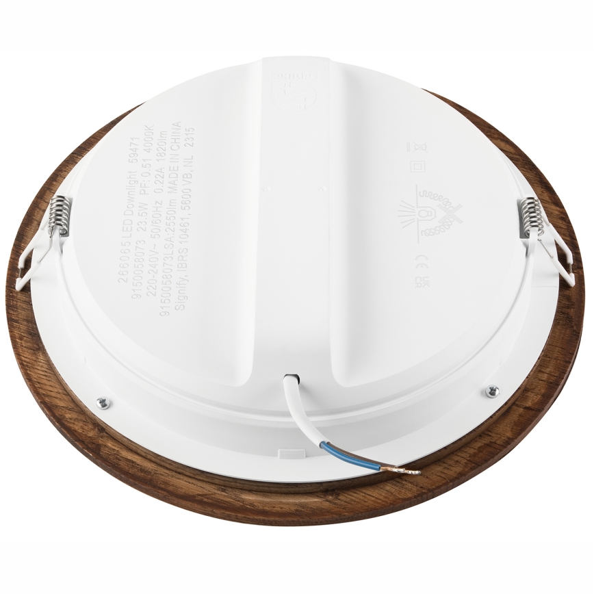Corp de iluminat încastrat WOODY SPOT LED/23,5W/230V 4000K cireș ø 23,5 cm