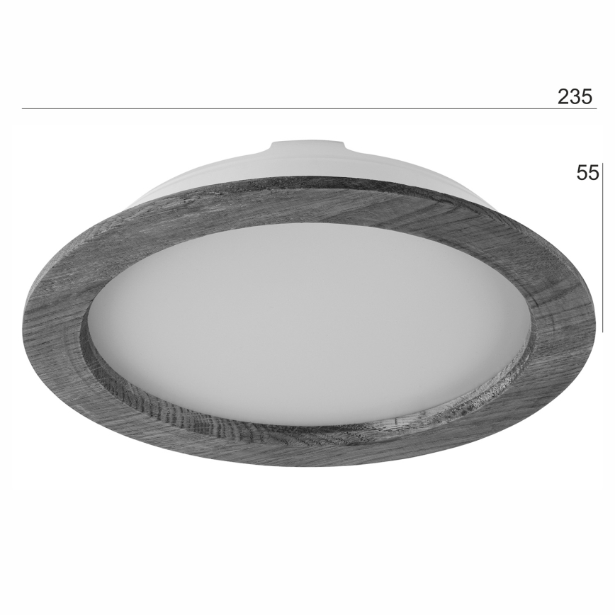 Corp de iluminat încastrat WOODY SPOT LED/23,5W/230V 4000K cireș ø 23,5 cm