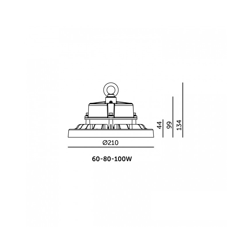 Corp de iluminat industrial LED de tavan RIO PRO HIGHBAY LED/60/80/100W/230V 4000/5000/6000K IP66