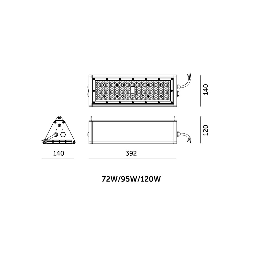 NICO HIGHBAY Corp de iluminat industrial tehnic dimmabil LED/72/95/120W/230V 3000/4000/6000K IP65