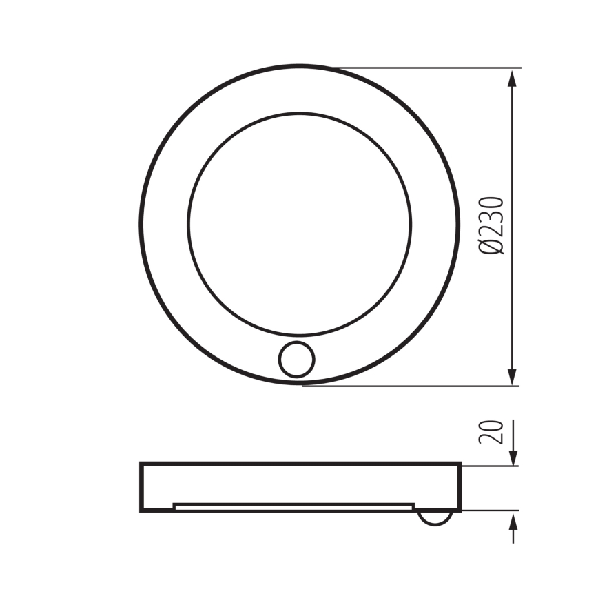 Corp de iluminat LED aplicat/încastrat cu senzor de mișcare 2 în 1 ERGA LED/17W/230V 3000/4000/6500K alb