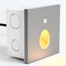 Corp de iluminat LED cu senzor pentru scări OLIVE LED/1W/230V gri Emithor 70434