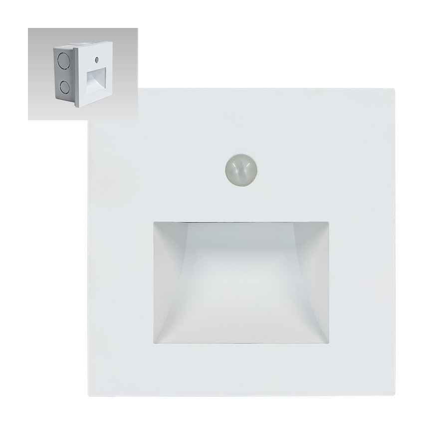 Corp de iluminat LED cu senzor pentru scări SUNNY LED/1W/230V 4000K alb Emithor 70414