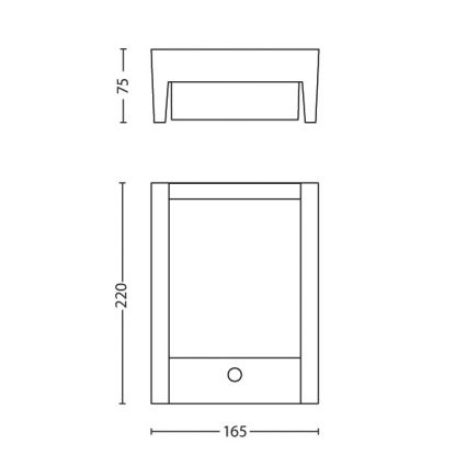 Philips 16461/93/P3 - LED exterior Corp de iluminat cu senzor MYGARDEN ARBOUR 1xLED/6W