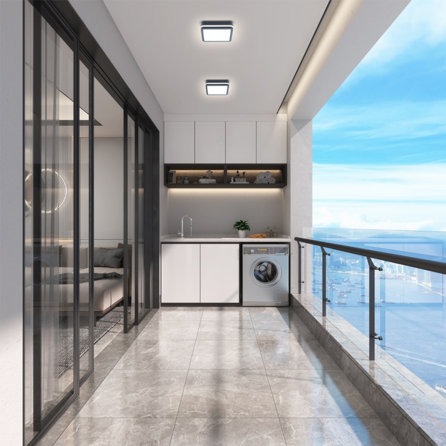 Corp de iluminat LED de exterior cu senzor Brilagi BENE LED/18W/230V 22x22 cm IP54