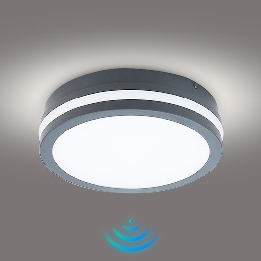 Corp de iluminat LED de exterior cu senzor Brilagi BENE LED/18W/230V d. 22 cm IP54