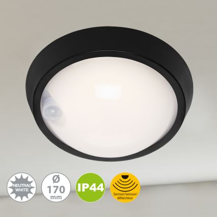 Corp de iluminat LED de exterior cu senzor HELSINKI LED/12W/230V IP44 Briloner 3352-015