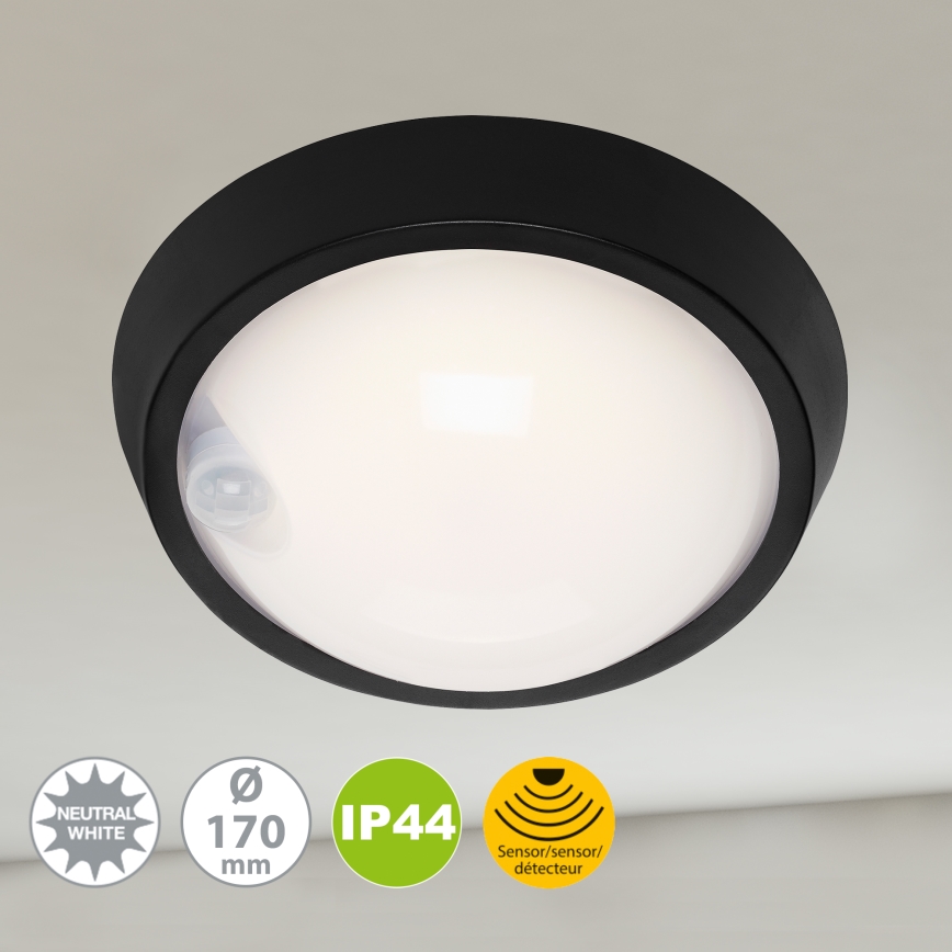Corp de iluminat LED de exterior cu senzor HELSINKI LED/12W/230V IP44 Briloner 3352-015