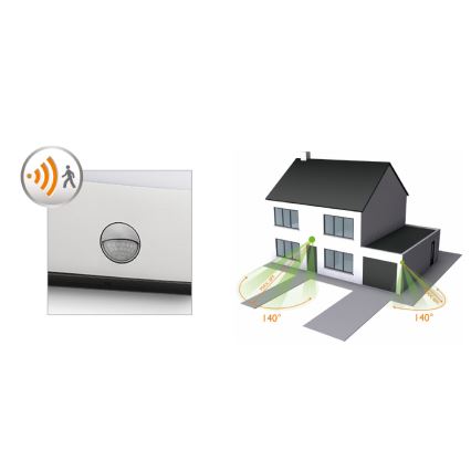 Corp de iluminat LED de exterior cu senzor 1xLED/3W IP44 Philips 17274/47/16