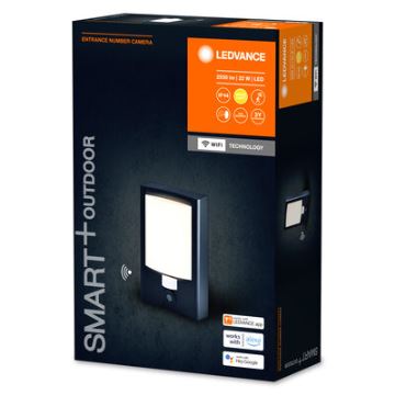 Corp de iluminat LED de exterior cu senzor și cameră SMART+ LED/22W/230V IP44 Wi-Fi Ledvance